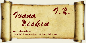 Ivana Miskin vizit kartica